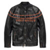 Harley Davidson Mens Double Ton Slim Fit Leather Jacket