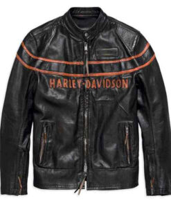 Harley Davidson Mens Double Ton Slim Fit Leather Jacket