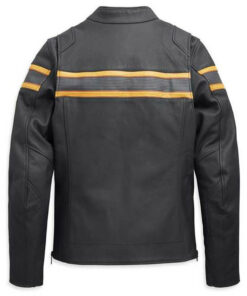 Harley Davidson Mens Sidari Venting Slim Fit Leather Jacket1