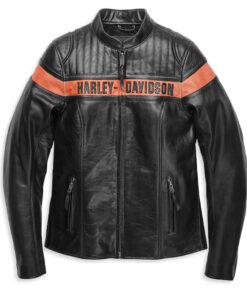 Womens Harley Davidson Jacket - Victory Sweep Leather Jacket